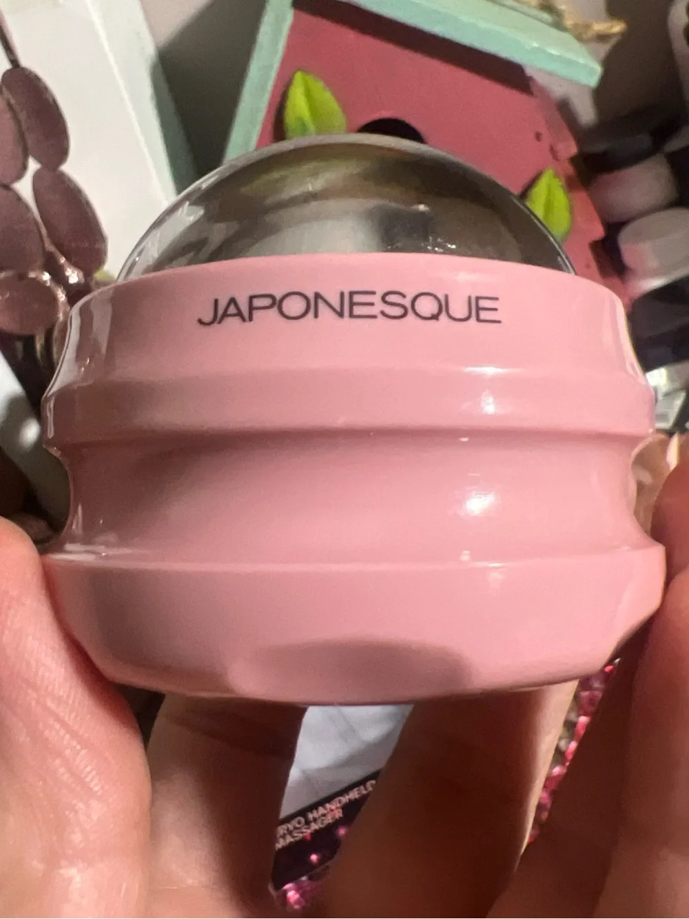 Japonesque Cryo Handheld Massager — Pink Cooling Facial & Body Roller
